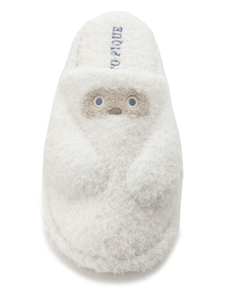 Men's Gelato Monster House Shoe with fluffy, monster-inspired design in white, showcasing cozy, slip-on style and embroidered details.