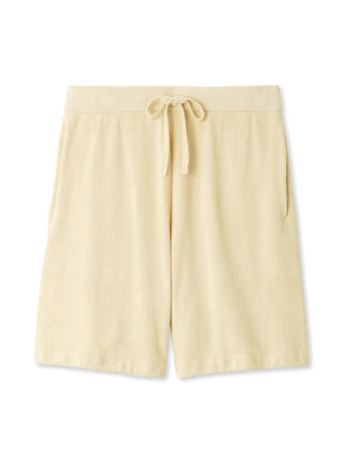 Men's Schnauzer Jacquard Lounge Shorts by Gelato Pique in beige, featuring a comfortable fit and schnauzer-inspired design.