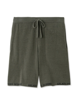 Men's Smoothie Light Comfy Lounge Shorts in olive green, featuring drawstring waist and relaxed fit for ultimate comfort in loungewear.