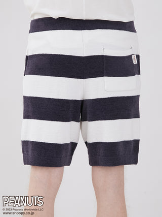 Get ready for summer with the new PEANUTS Lounge Shorts For Men. Soft and lightweight fabric keeps you looking sharp while keeping you cool and comfortable all day long.  Stripped Shorts Back. 