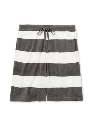 Men's Smoothie Light 2-Striped Loungewear Shorts in gray and white, lightweight comfort, classic style.