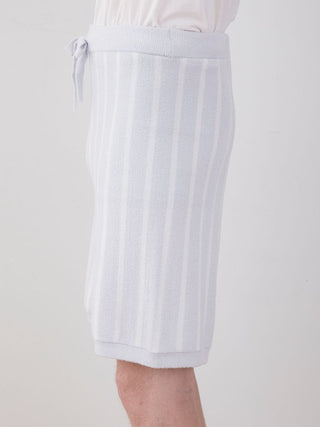 Side view of COOL MEN'S striped lounge shorts showcasing modern design and comfort.