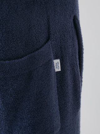Close-up of Gelato Pique USA's Temperature-Control Smoothie Lounge Pants in navy, showcasing soft fabric and side pocket detail.