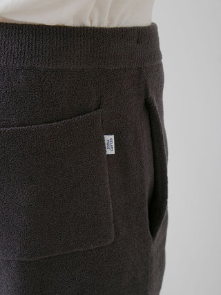 Close-up of Gelato Pique USA's Air Moco Dinosaur Jacquard Lounge Shorts, showcasing the side pocket and signature fabric texture.