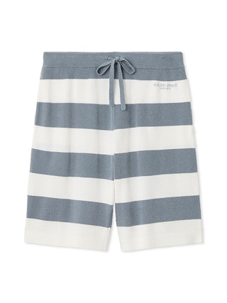 Mens Smoothie Lite 2BD Shorts by Gelato Pique USA, premium loungewear with smooth texture and striped design, ideal for sleepwear.