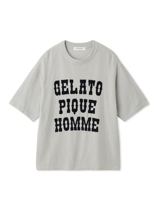 Men's Smoothie Light Arch Logo Pullover in gray with Gelato Pique Homme text, offering comfort and style.