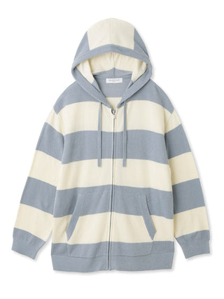 Smoothie Lite 2 Border Loungewear Hoodie with geometric bliss pattern and zip-up front, perfect for comfort and style.