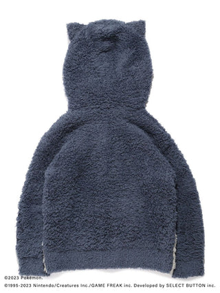 Men's GELATO Snorlax Hoodie from Pokémon Sleep collection, back view with furry texture and Snorlax design.