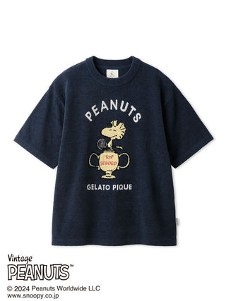 Peanuts Men's Tennis Pullover Top with Snoopy "Top Seeded" design on navy background.