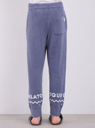 Back view of Mens Nordic Lounge Set pants with Nordic-inspired jacquard design by Gelato Pique