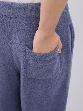 Close-up of Mens Nordic Lounge Set with fluffy fabric and pocket detail.