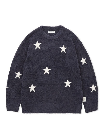 Mens Powder Star Jacquard Pullover Sweater gelato pique