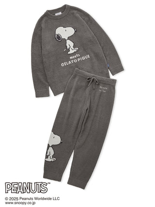 Men's Peanuts Babymoco Jacquard Loungewear Set featuring Snoopy by Gelato Pique, cozy sweater and pants in soft fabric.