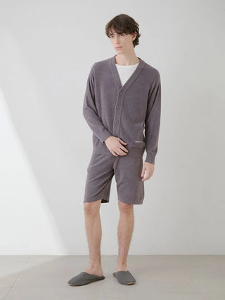Premium men's loungewear by Gelato Pique USA, featuring a Smoothie Lite button-up cardigan, perfect for spring and summer wear.