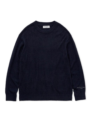 MEN'S Thermal Smoothie Pullover Sweater in black, featuring sleek design for cozy loungewear by Gelato Pique USA.