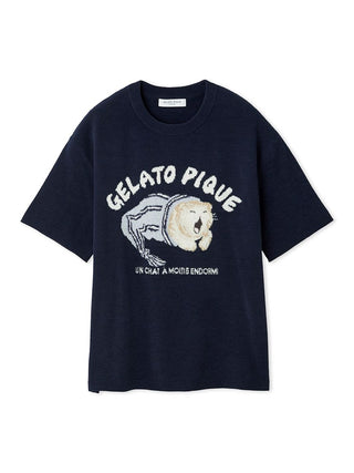 Mens Sleeping Cat Jacquard Pullover