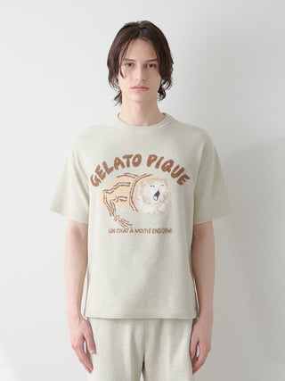 Mens Sleeping Cat Jacquard Pullover