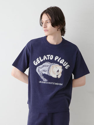 Mens Sleeping Cat Jacquard Pullover