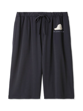 Cool Polar Bear Unisex Lounge Shorts with Polar Bear Design and Drawstring Waist by Gelato Pique