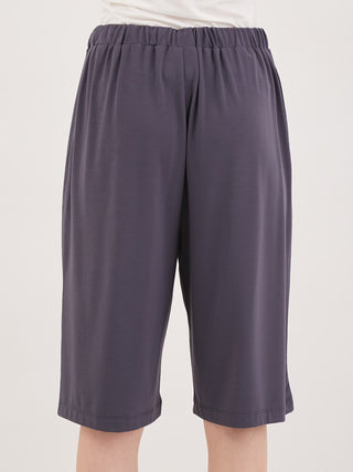 Back view of Cool Polar Bear Unisex Lounge Shorts, comfortable and whimsical design with cooling jade-infused fabric for summer relaxation.