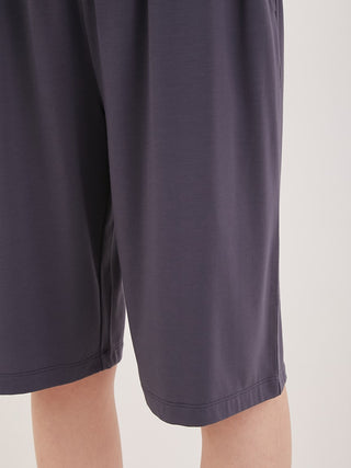 Cool Polar Bear Unisex Comfy Lounge Shorts with jade-infused fabric for summer relaxation by Gelato Pique, shown in detail.