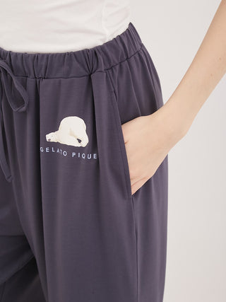 Cool Polar Bear Unisex Lounge Shorts with Gelato Pique Logo, featuring comfortable design and pocket detail for summer relaxation.