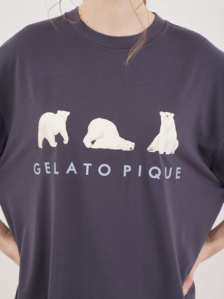 Unisex Polar Bear One Point Big Lounge T-shirt - Gelato Pique