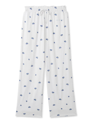 Fruit Pattern Pajama Pants in blue, Women's Loungewear Pants Pajamas & Sleep Pants at Gelato Pique USA.