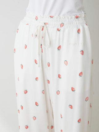Fruit Pattern Pajama Pants in off white, Women's Loungewear Pants Pajamas & Sleep Pants at Gelato Pique USA.