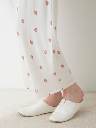Fruit Pattern Pajama Pants in off white, Women's Loungewear Pants Pajamas & Sleep Pants at Gelato Pique USA.