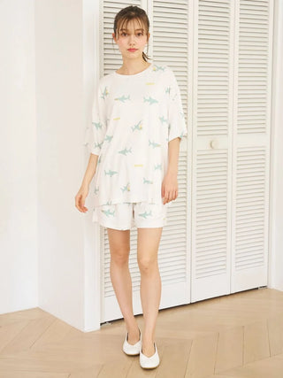 Cool-Touch Shark Print Shorts