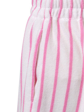 Cool-Touch Striped Pile Shorts