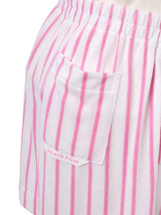 Cool-Touch Striped Pile Shorts