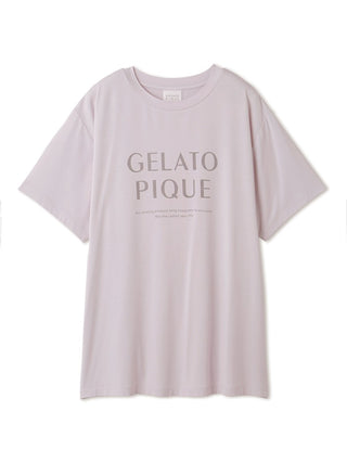 Rayon logo oversized T-shirt in serene color with Gelato Pique print, offering comfort and effortless style.