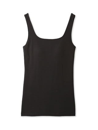 Black water absorption tank top made from premium teleco fabric by Gelato Pique USA, featuring a versatile design and quick-drying comfort.