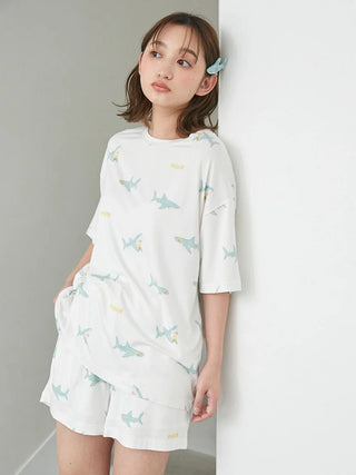 Cool-Touch Shark Print T-shirt