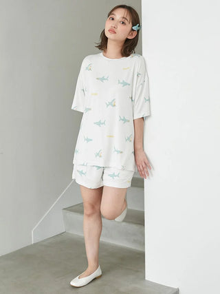 Cool-Touch Shark Print T-shirt