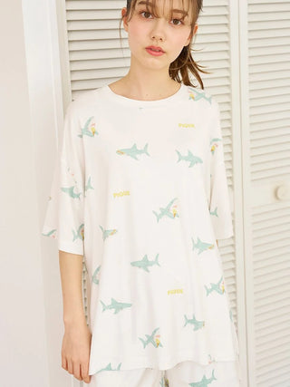 Cool-Touch Shark Print T-shirt