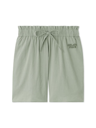 Mint green Resort Woven Lounge Shorts with an elastic waistband and tie, offering comfort and style.