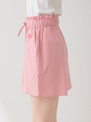 Side view of pink Resort Woven Lounge Shorts, featuring an elastic waistband and relaxed fit, perfect for ultimate comfort and style.