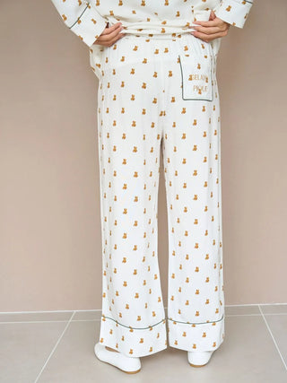 White Variation Pajama Pants from Gelato Pique with a patterned design showcasing comfort and style.