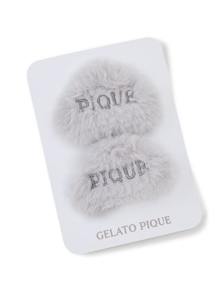 Eco-friendly fur hair clips by Gelato Pique, featuring plush faux fur styling, perfect for adding a chic touch to any hairstyle.