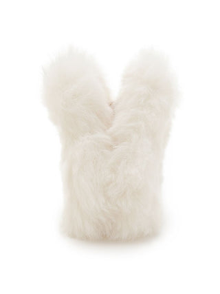 Luxurious Gelato Pique fur hair clip with plush faux fur, ideal for adding elegance and warmth to holiday hairstyles.