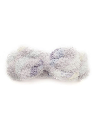Fluffy Gelato Random Border Hairband with soft, sponge-like texture from Gelato Pique's collection, featuring a gradient-like design.