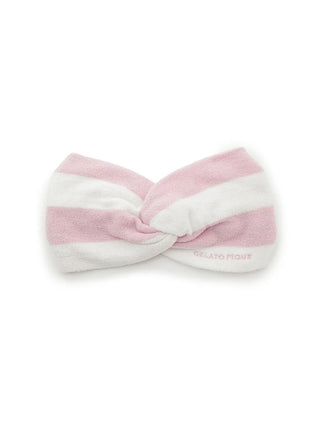 Gelato Pique USA Smoothie Lite 2BD Hairband, two-color striped with twist design, premium loungewear and sleepwear accessory.