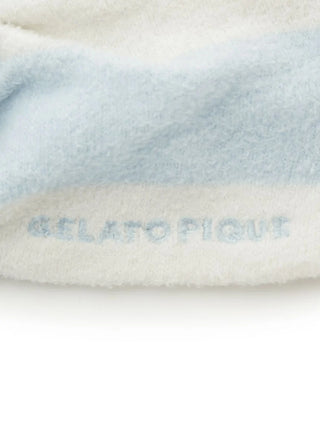 Logo detail on the Smoothie Lite 2BD Hairband by Gelato Pique USA, premium loungewear and sleepwear.