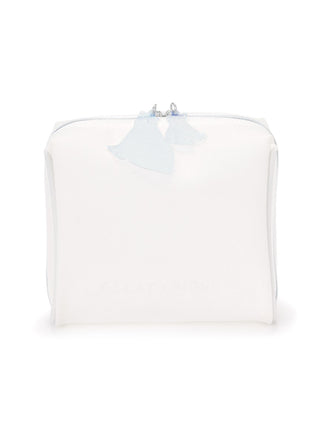 Vinyl Polar Bear Pouch Bag in water-resistant PVC, perfect for cosmetics. Part of the COOL Polar Bears series for summer fun.