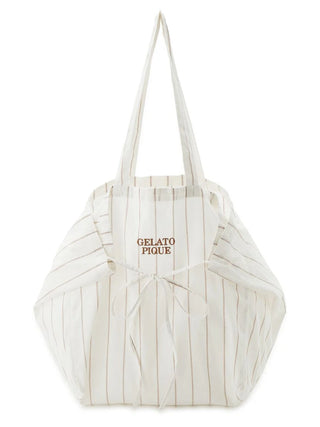 Gelato Pique USA lightweight big tote bag with a striped design, featuring durable and stylish fabric for versatile carrying needs.