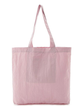Pastel pink tote bag by Gelato Pique featuring chic simplicity in lightweight, durable material with iconic branding.