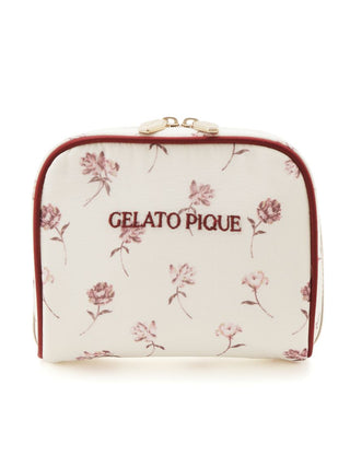 Rose Patterned Square Pouch by Gelato Pique with delicate floral design and elegant style.